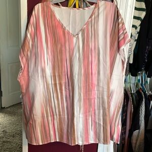 NWT pink stripe top